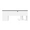 Bestar BESTAR Upstand 72W L-Shaped Electric Standing Desk in deep grey & white 175852-000032 - alternate 9